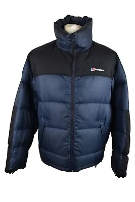 Buy BERGHAUS Blue Down Padded Jacket Size M Mens Full Zip Retro Vintage Puffer • 58.28£