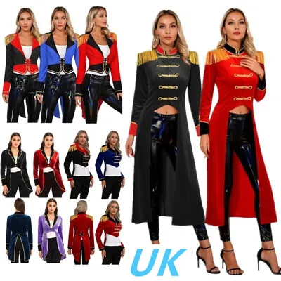Buy UK Womens Ringmaster Circus Showman Cosplay Costume Victorian Tailcoat Jacket • 9.99£