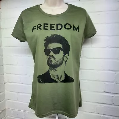 Buy George Michael Freedom Lady Fit T-shirt - Olive  • 15£