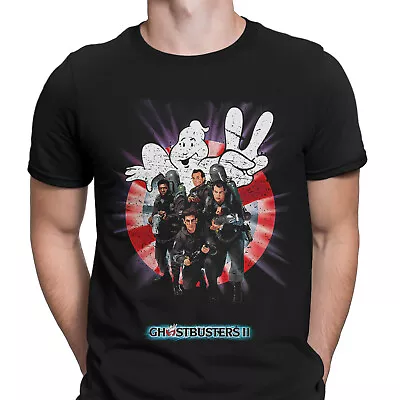 Buy Halloween T-Shirt Ghostbusters II Movie Poster Creepy Spooky Mens T Shirts #HD • 9.99£