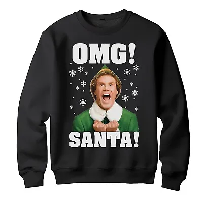 Buy OMG SANTA! Buddy Elf Festive Season Funny Christmas Jumper Cosy Holiday Sweater • 19.99£