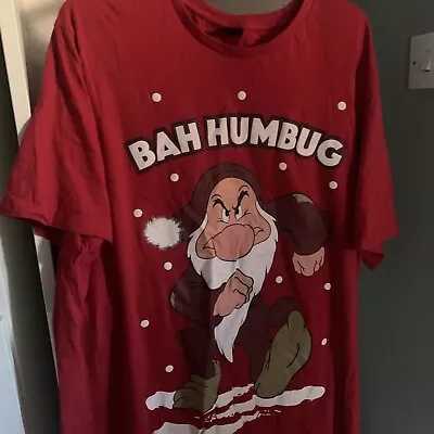 Buy Disney T Shirt 2XL   Grumpy From Snow White   Bah Humbug Ebenezer Scrooge   • 7.99£