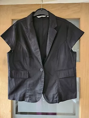 Buy Ladies Black Per Se Short Sleeve Jacket Size 18  • 6£