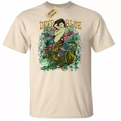 Buy Mermaid Mens T-Shirt Deep Blue Sea • 12.05£