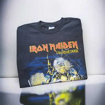 Buy Gildan T-Shirt Iron Maiden Live After Death Year 2005 Rare By Collection Size M • 62.47£
