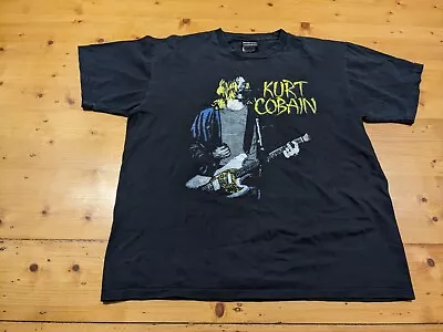 Buy VTG 90s Wall Of Fame Nirvana Kurt Cobain Memoriam Suicide Note Tshirt Sz L RARE • 262.65£