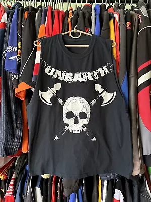 Buy Unearth Boston Fuckin Metal Skull Rock Band Tee Shirt Men's Size L • 59.99£