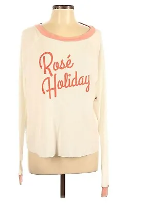 Buy Rose Holiday Sweater Size Small Thermal Knit Long Sleeve By Kid Dangerous • 3.31£