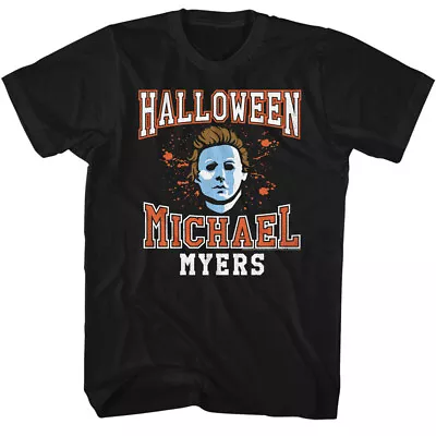 Buy Halloween Horror Movie Michael Myers Varsity Style Blood Splatter Men's T Shirt • 39.42£