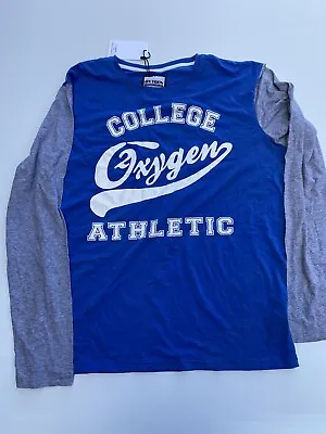 Buy Oxygen Apparel Men‘s Size 3XL Brand New Long Sleeve Cotton T-Shirt Top Blue • 18.86£