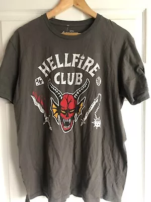 Buy Netflix Stranger Things Hellfire Club T Shirt Size L • 6£