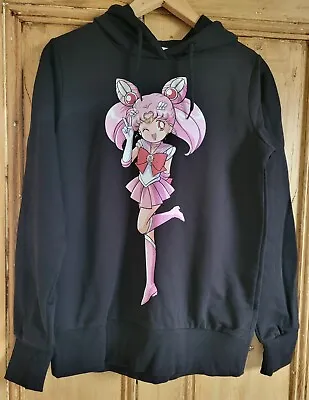 Buy BNWT Sailor Moon Chibiusa Black Hooded Sweatshirt Size Medium • 35£