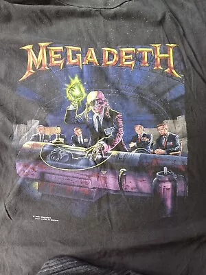Buy Vintage 1990 Megadeth European Tour Shirt  Rock Heavy Metal THRASH • 60£