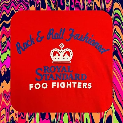 Buy Unworn Vintage FOO FIGHTERS UK TOUR CONCERT T-Shirt S DEADSTOCK NOS Royal Red • 49.99£