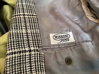 Buy Missoni Uomo Linen & Wool Check Jacket Size 52 Vintage Read Description.  • 75£