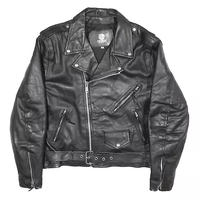 Buy REBEL RIDER Womens Biker Jacket Black Leather L • 95.99£