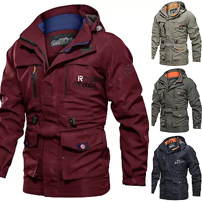 Buy Mens Military Jacket Winter Warm Waterproof Hooded Combat Outdoor Tactical Coat • 26.87£