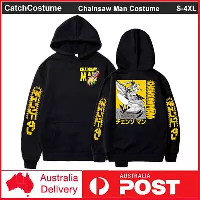 Buy Anime Chainsaw Man Cosplay Hoodie Pullover Casual Long Sleeve Sweatshirt Jumper • 21.07£
