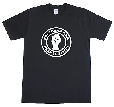 Buy Northern Soul Keep The Faith Logo Music Mens Regular Fit Cotton T-Shirt • 11.99£