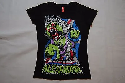 Buy Asking Alexandria Elizabeth Uk Bulldog Ladies Skinny T Shirt New Official Black  • 7.99£