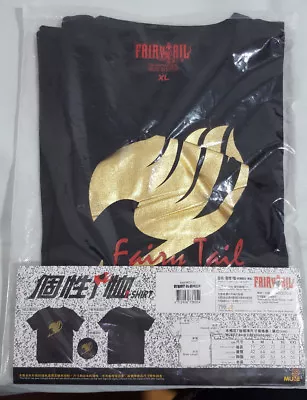 Buy Fairy Tail Gold Guild Symbol Premium Quality Black XL T Shirt By Muse, Anime • 14£