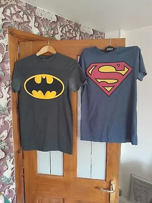 Buy A Set Of 2 D.C. T Shirts Batman & Superman Both Size XS Pre-owned Good • 14£