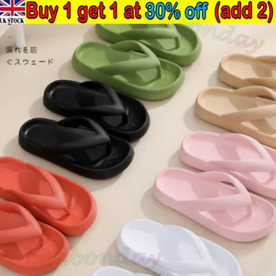Buy Women Flip Flop Thong Sliders Summer Slipper Thick Sole Shoes Platform Sandals • 7.99£