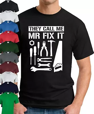 Buy THEY CALL ME MR FIX IT T-SHIRT > DIY Handyman Tools Father's Day Gift Mens Top • 9.49£