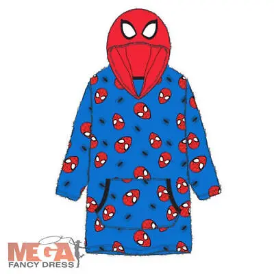 Buy Official Spiderman Marvel Kids Oversized Hoodie Plush Blanket Sweatshirt Boy New • 16.99£