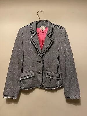 Buy 🤍 Ladies Grey Tweed Jacket Size Large By Coronets And Queens • 0.99£