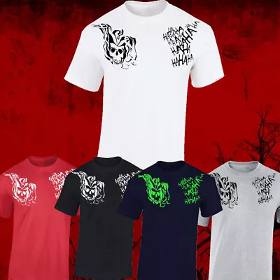Buy Joker HA HA HA Jester Skull Tattoo Halloween T-Shirt,Suicide Squad Mens Unisex • 6.99£