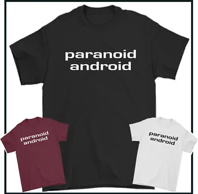 Buy Paranoid Android T-Shirt Grunge Music Band Guitar Drums Lyrics Tee Top Radiohead • 9.99£