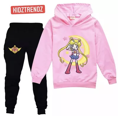 Buy Kids  Boys Girls Teenagers Sailor Moon Kids Hoodie Pullover Tracksuit NEW • 20.99£
