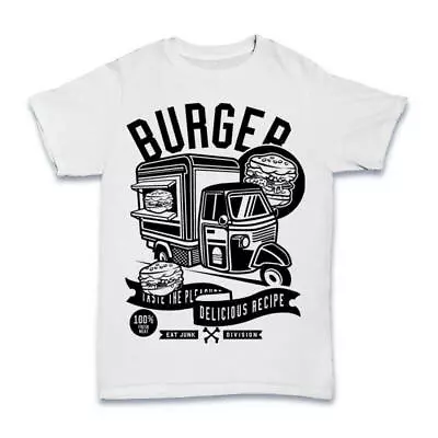 Buy Burger Van T Shirt Mens Food Kitchen World Cuisine Take Away Chef S-3XL • 13.99£