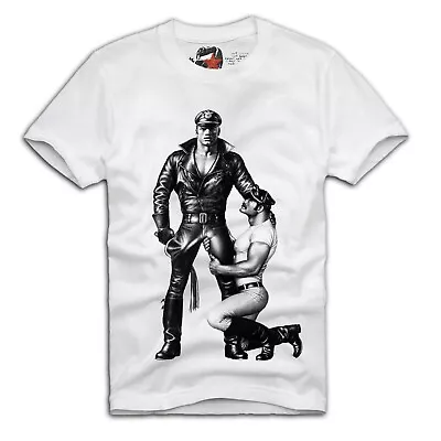 Buy T Shirt Gay Cops Leather Jacket Male Boyfriend Tom Of Finland Police Slave A523 • 22.78£