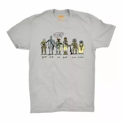 Buy Doodle Series Bounty Hunters Tee Mens TV Film Crew Neck Short Sleeve T-Shirt Top • 14.95£
