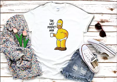 Buy Homer Simpson ,The Simpsons, Short Sleeve White Black Men's T Shirt G095B • 10£