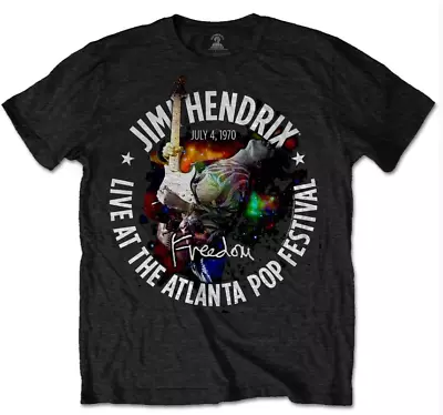 Buy Jimi Hendrix Unisex T-shirt: Atlanta Pop Festival 1970 Official Merch Size Xl • 17.29£