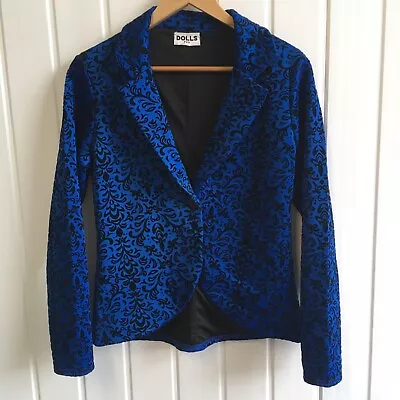 Buy Beautiful Looking Dolls Paris Front Curved  Jacket Blue And Black 12 (cs) • 15£