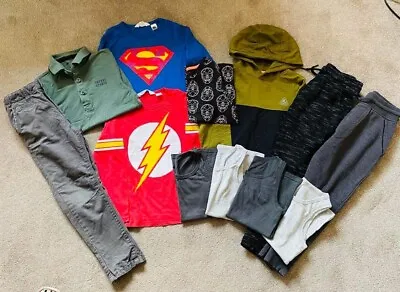 Buy Boys Clothes Bundle 5-6 Years Including DC Superman And The Flash T-shirts • 12.99£