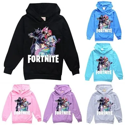 Buy Kids Fortnite Boys Hoodie Hooded Top T-shirt Clothes Age 2-14 Years Xmas Gift UK • 13.91£