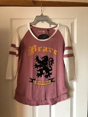 Buy New Ladies Harry Potter Brave Raglan T-shirt / Top Size L Bnwt • 23.99£