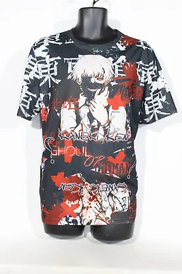 Buy Ken Kaneki Tokyo Ghoul T-shirt XL Red Anime Ghoul Or Human Mens • 12.99£