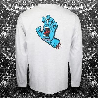 Buy SANTA CRUZ Screaming Hand Chest LS SKATE T-Shirt M LONG SLEEVED Grey STREET Wow • 33.99£