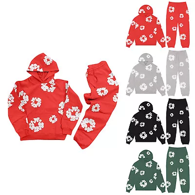 Buy Denim-Tears Mans & Womens Unisex Hoodie 2-piece Set Pullover Pants Black Wreath • 6£