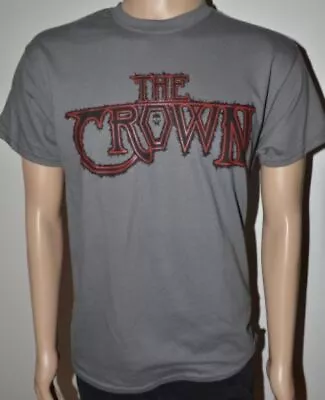 Buy Crown, The Logo (black & Red) Grey Tshirt Extra Large Rock Metal Thrash Death • 11.40£