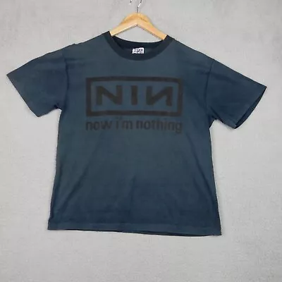 Buy Nine Inch Nails Now I'm Nothing Top Heavy Vintage 90s NIN Blue Medium T-Shirt • 158.10£