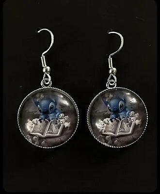 Buy Silver 925  Stitch Earrings Monster Jewellery Gift Novelty Cartoon • 7.95£