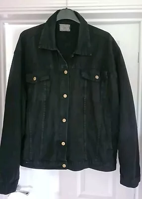Buy 💕Ladies Black Oversized Denim Jacket 20💕 • 15£