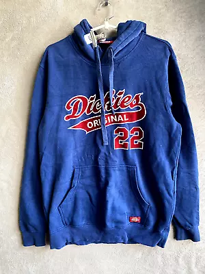 Buy Dickies Casual Hoodie Pullover Jumper Size L Mens Blue Logo Sports • 17.97£